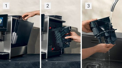 SIEMENS Kaffeevollautomat EQ900 TQ903D43, intuitives 6,8" TFT-Display, Geräuschreduzierung App-Steuerung, Barista-Modus, AromaSelect, 3 Profile, edelstahl